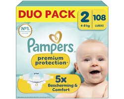 Pampers Premium Protection luiers maat 2 108st 4-8KG