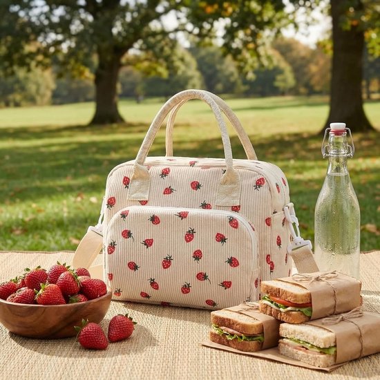 Lunchtas Voor Dames - 12L Groot - Geïsoleerd Met Verstelbare Schouderriem - Voor Werk, School & Reizen — afbeelding 5