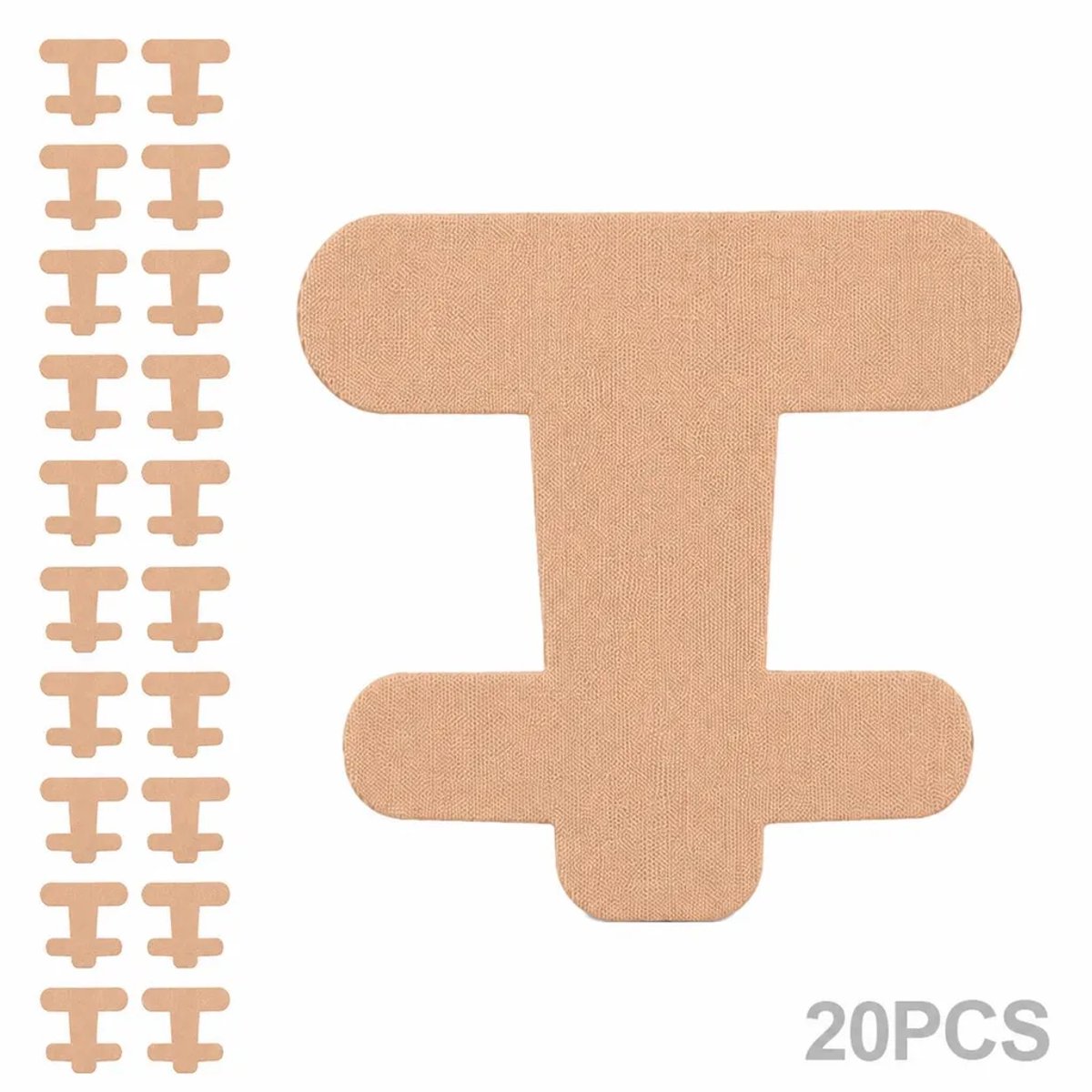 Hallux valgus tape, 20 vellen per verpakking, elastisch, huidvriendelijk, gemakkelijk aan te brengen, verlicht hallux valgus pijn.