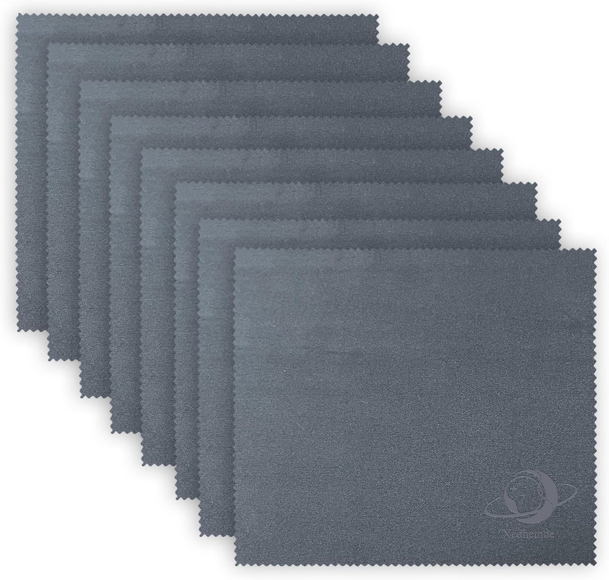 SnelShoppen - Grote Glass Wipes 8 Stuks - Premium Microvezel Doeken 20x21cm - Rafelvrije Zigzagrand - Krastvrije Reiniging voor Brillen, Schermen & Le