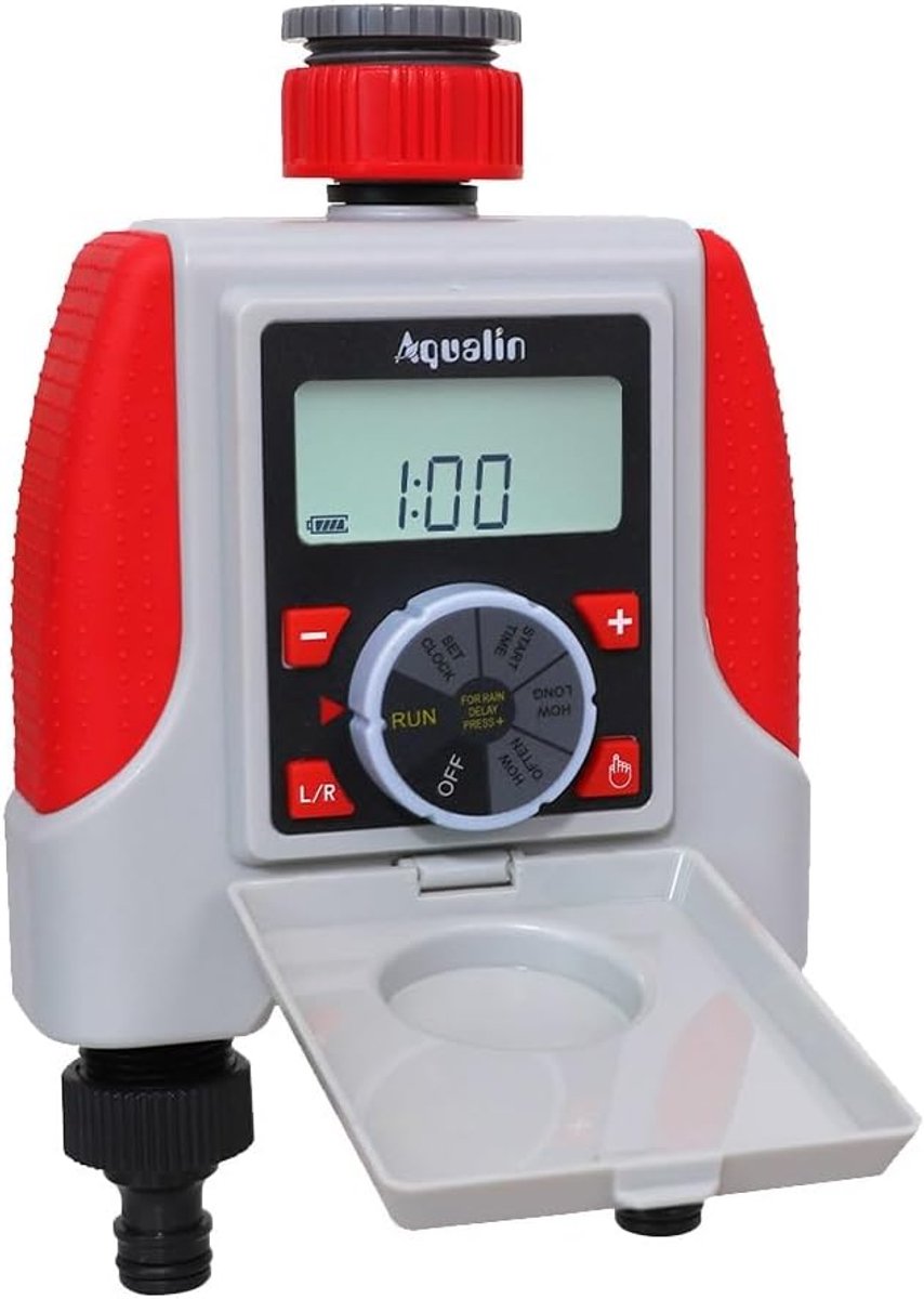 SnelShoppen - Besproeiingscomputer 2-uitgangen Water Timer Tuinkraan Automatische Besproeiing Sproeier met Programmeerbare Kleppen