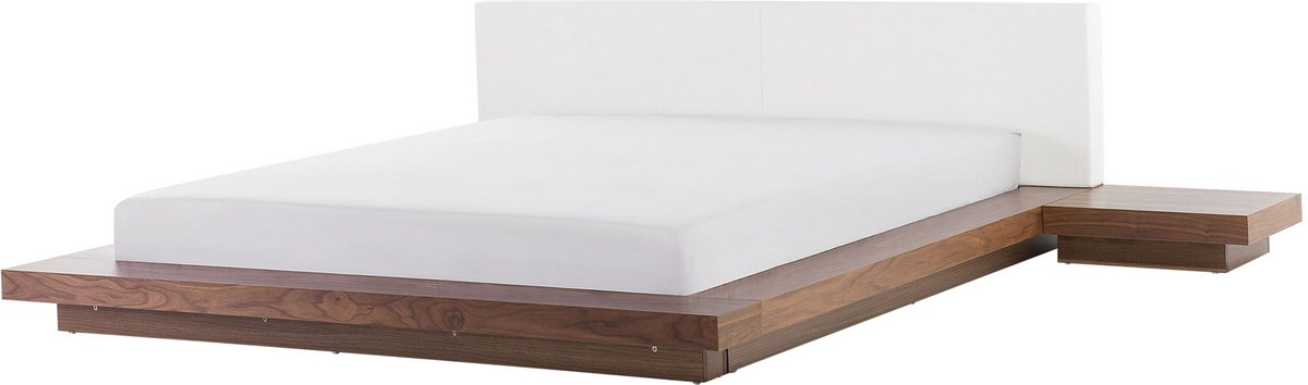 Beliani ZEN - Waterbed - Lichte houtkleur - 180 x 200 cm - MDF Bruin