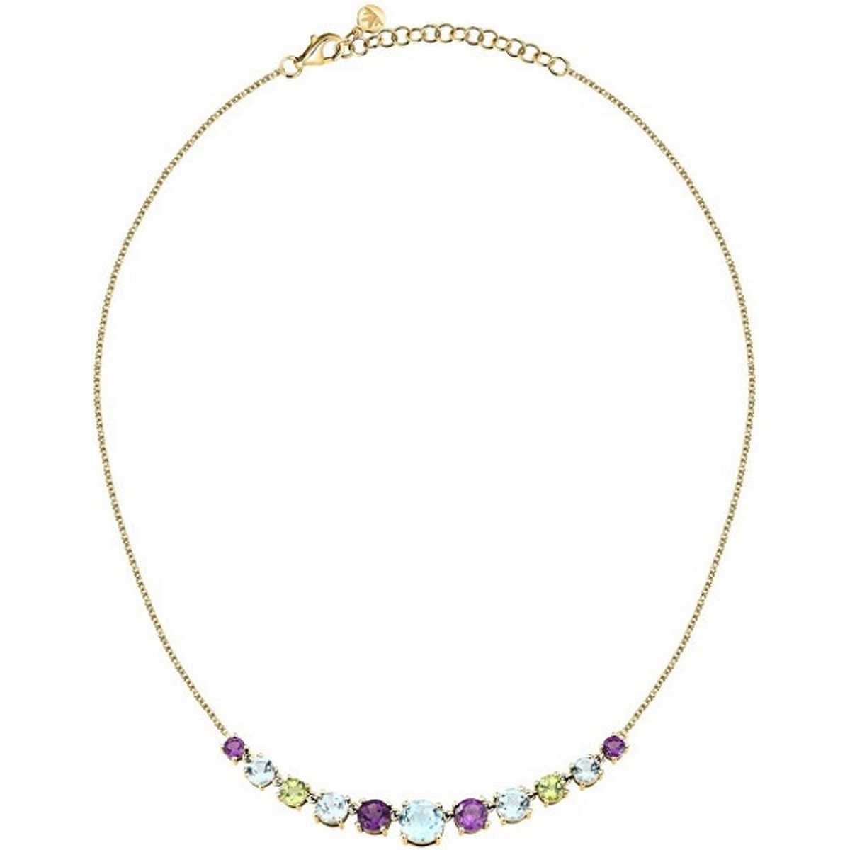 MORELLATO TESORI SAXN38 GOLD-PLATED KETTING MET ZIRKONIA'S 1 STUK