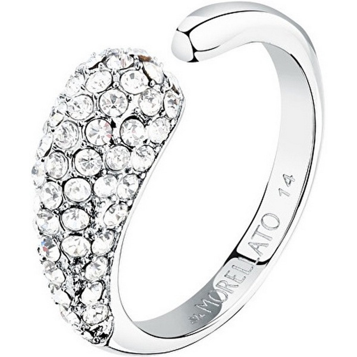 MORELLATO DESIGN SAYP1401 - 56 MM - STAINLESS STEEL RING MET KRISTALLEN 1 STUK