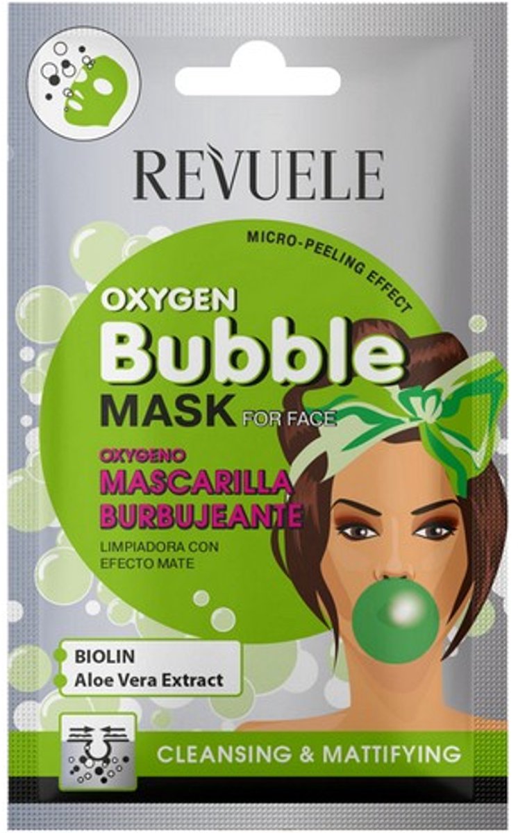 REVUELE OXYGEN BUBBLE CLEANSING & MATTIFYING FACIAL MASK GEZICHTSMASKER 15 ML