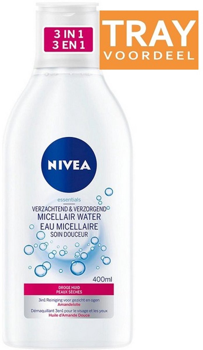 NIVEA VERZACHTEND & VERZORGEND MICELLAIR WATER DROGE HUID 10 X 400 ML