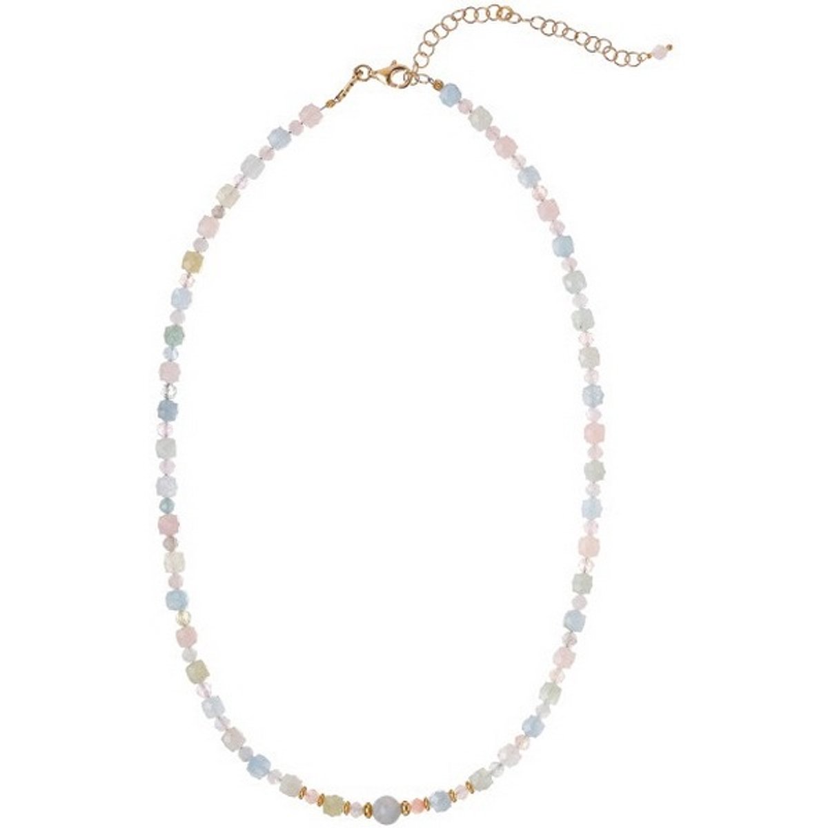 ALISIA AL3768 GOLD-PLATED MORGANIET KRALEN KETTING 1 STUK