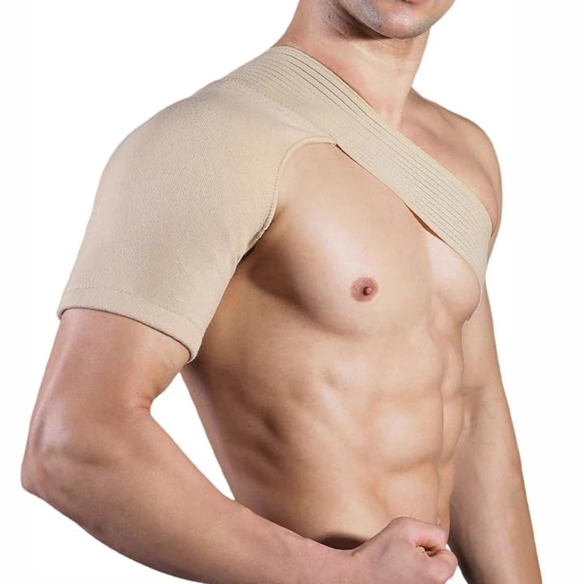 SnelShoppen - Schouderbandage voor Mannen en Vrouwen, Schoudersteun met Comfortabele Grip, Ideaal voor Fitness en Werk, Verstelbare Schouderbanden, Ho