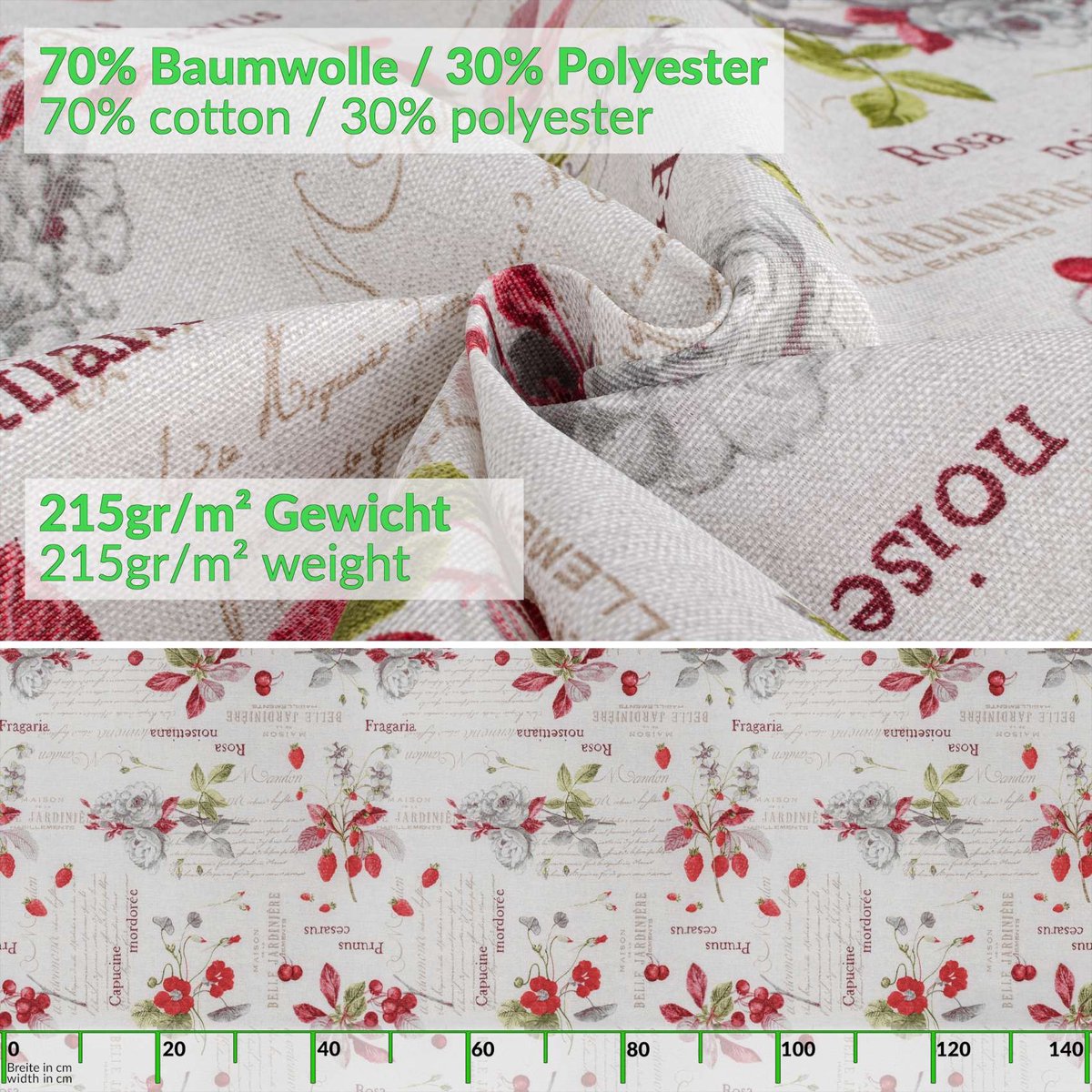 ANRO Tafelkleed Bessen Meerkleurig 260x140cm Met sierband Afwasbaar Waterafstotend Binnen & Buiten