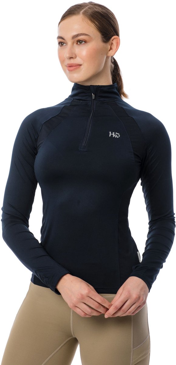 Horseware Aveen Technisch Shirt met Lange Mouwen - Navy - M
