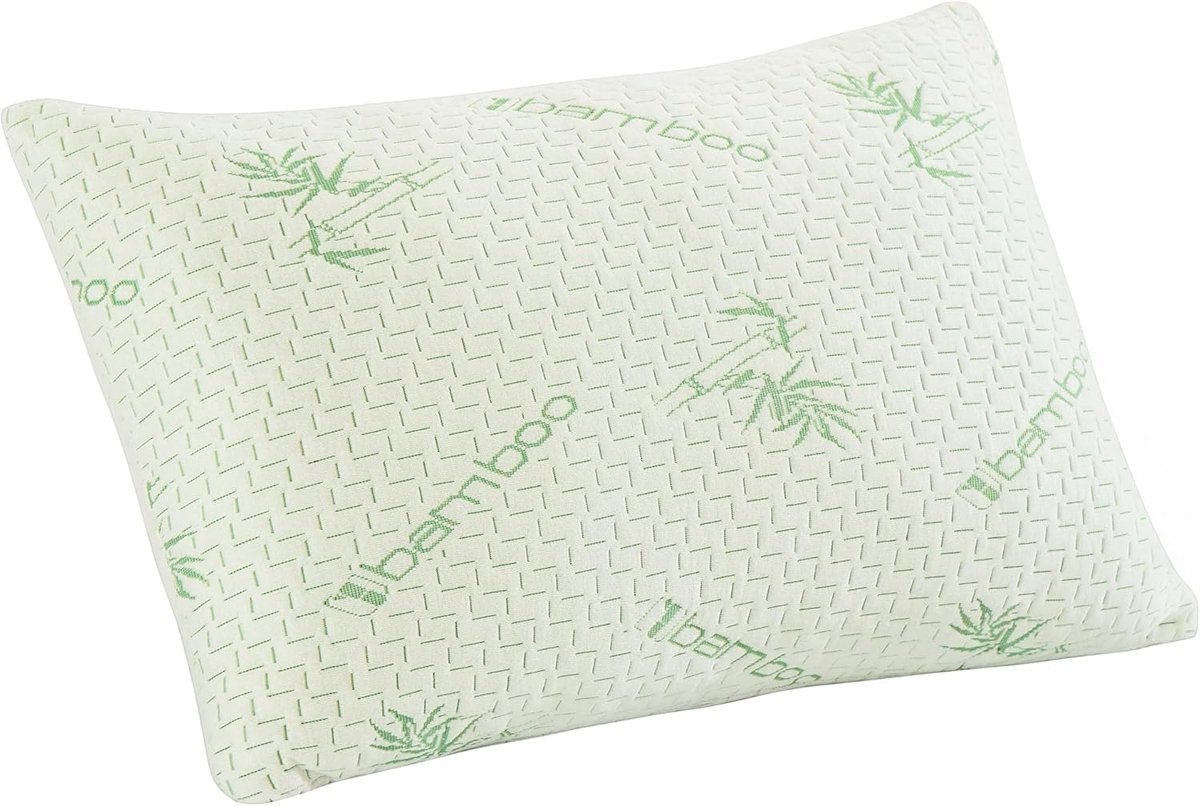 Thijox - Bamboekussen 60 x 40 cm - Orthopedisch nekkussen - Hypoallergeen traagschuimkussen met afneembare bamboe-viscose hoes - Perfect voor een goed