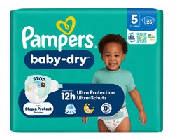 Pampers Baby-Dry Luiers Maat 5 Junior (11-16 kg) - 26 Stuks