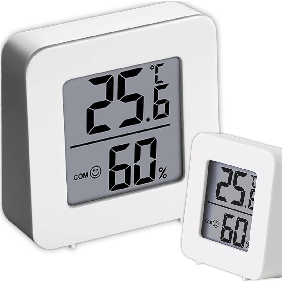 Thijox - Digitale Thermometer Hygrometer voor Binnen, Mini Kamerthermometer met Luchtvochtigheidsmeter, Temperatuur- en Vochtigheidsweergave voor Woon