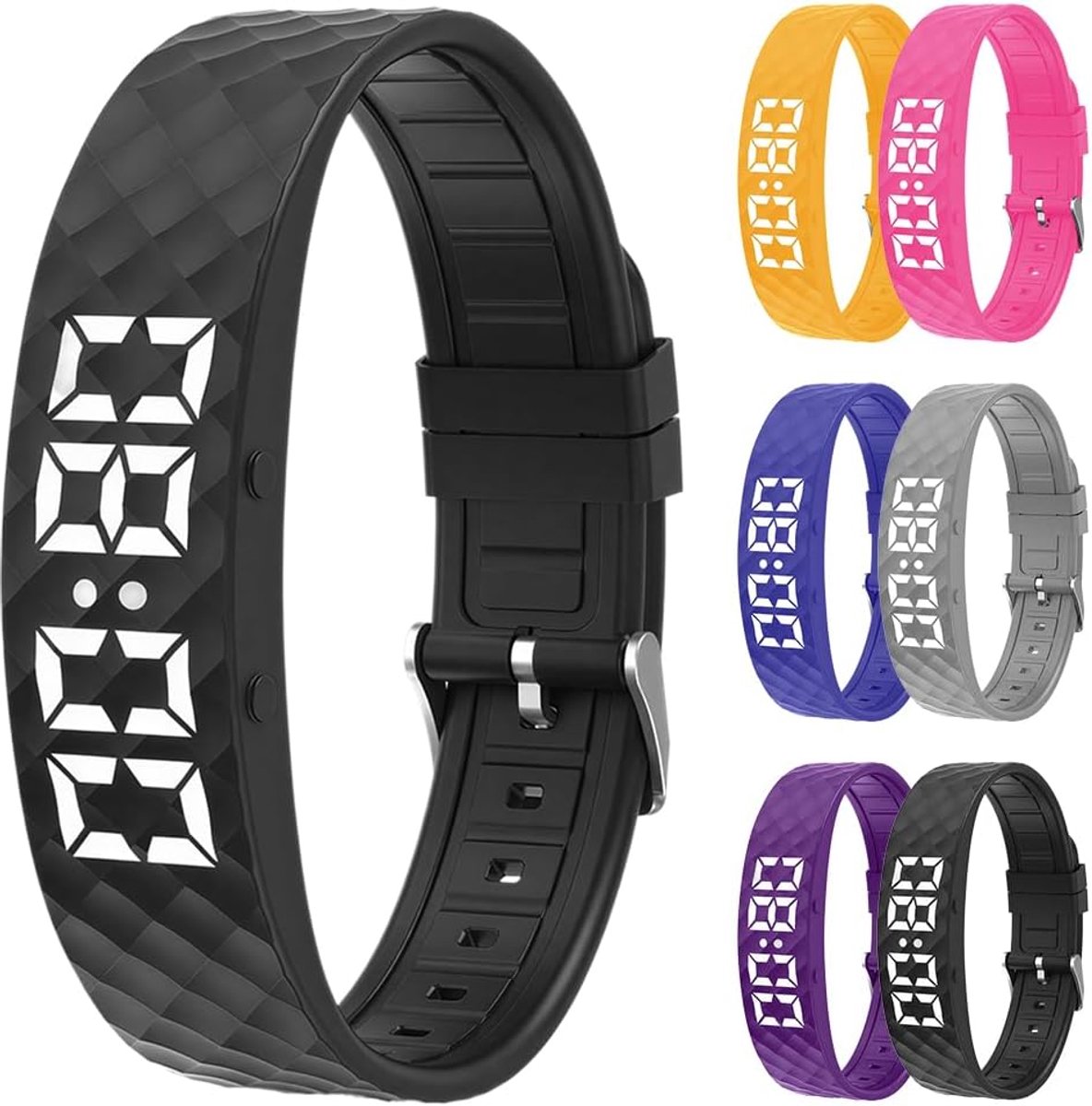 SnelShoppen - Trilwekker Armband, Herinneringshorloge met Trilalarm en Timer, Stille Vibratie Alarm voor Ouderen, Drinkherinnering, Medische Herinneri