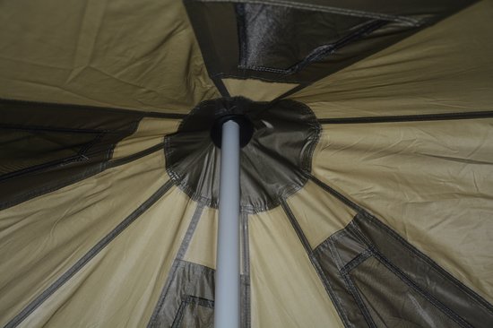 Kloktent Bell Tent - Familiekamperen - Schoorsteenaansluiting - Voor 3-4 personen - 4-seizoens warme tent - Diameter 3 meter — afbeelding 3