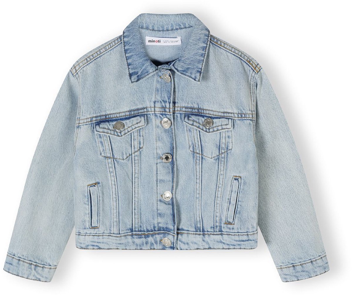 Minoti spijkerjas meisjes 100% katoen - blauw - winddicht