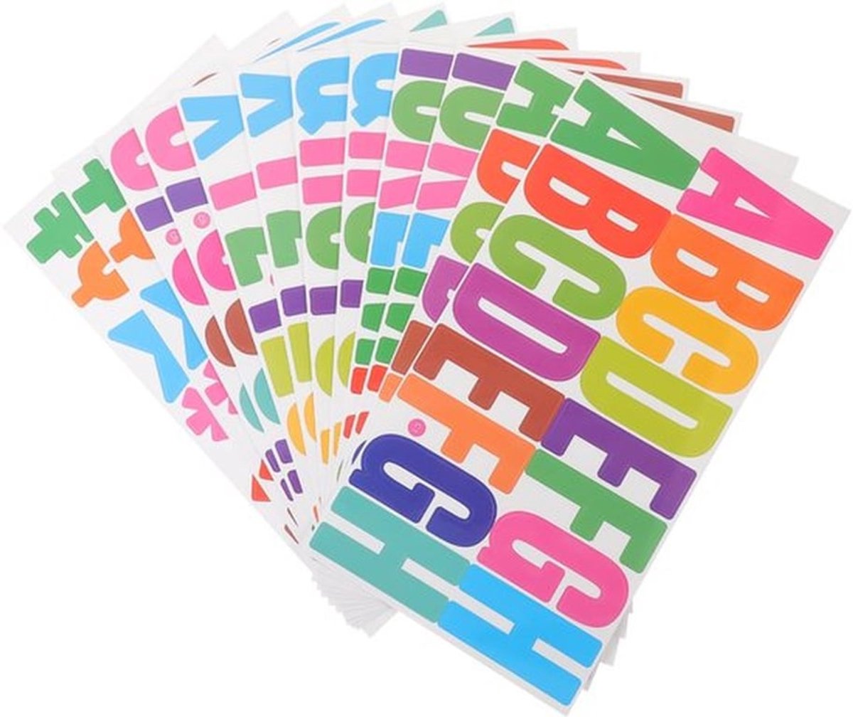 Set van 2 Alphabet Stickers - Vinyl Letter Stickers voor Bordjes - Geschikt voor Meerdere Oppervlakken