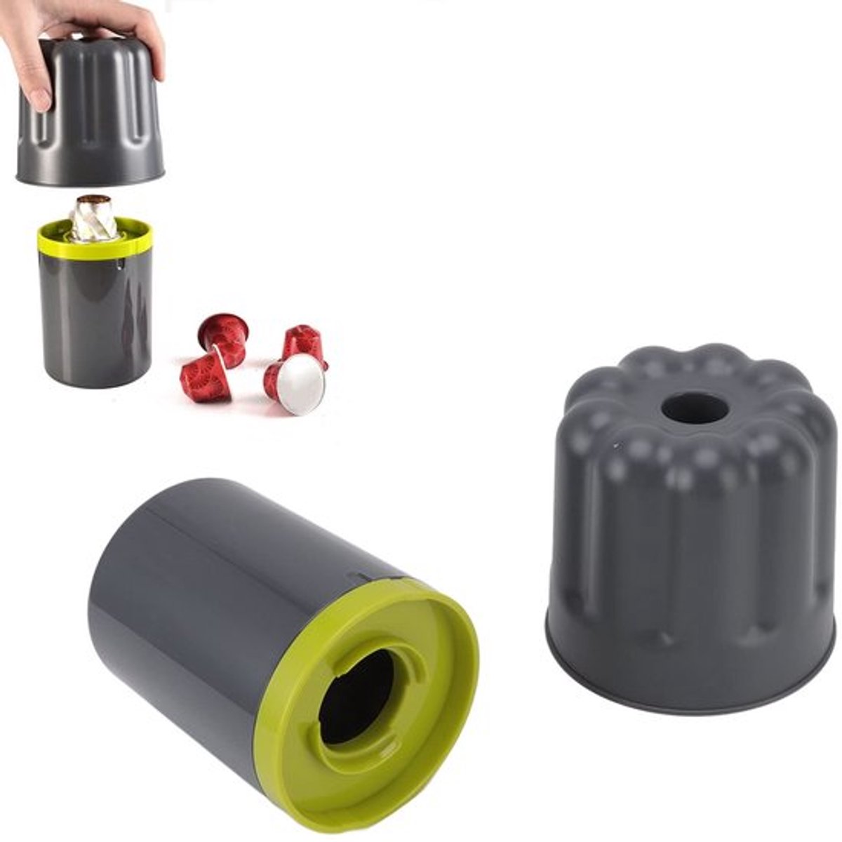 Koffiecapsulescheider, Duurzame Poederslakemmer, EfficiÃ«nte Residubak, Essentieel Keukenaccessoire
