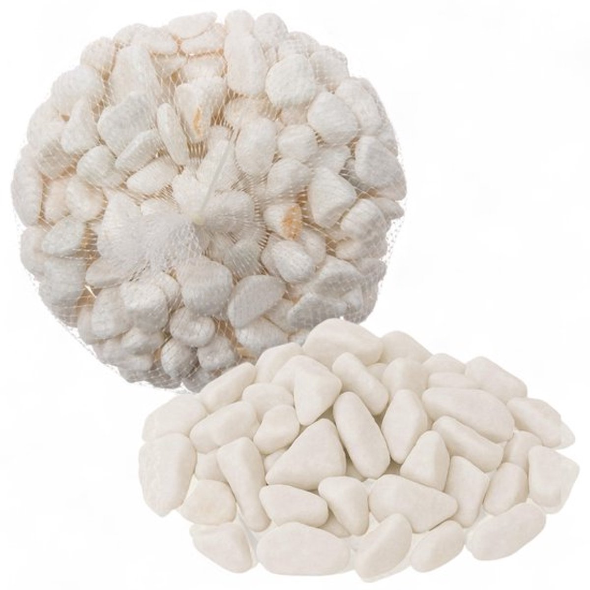 Decoratieve Kunststenen 1 kg Natuurlijke Steen voor Tuin - Aquarium - Ambachten - Wit