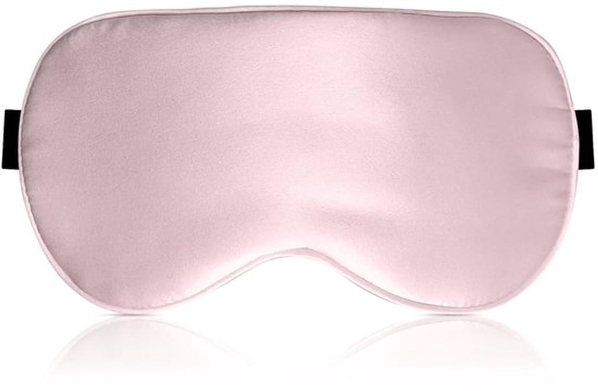 Zijden slaapmasker, oogmasker, moerbeizijde verduisterend, anti-allergie, natuurlijk zijden oogmasker met verstelbare hoofdband, geschikt voor mannen en vrouwen (roze)