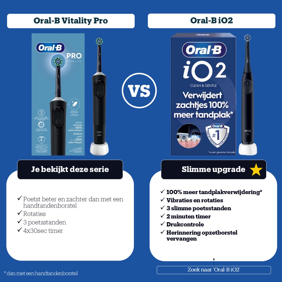 Oral-B Vitality Pro X Clean Elektrische Tandenborstel Zwart - afbeelding 2