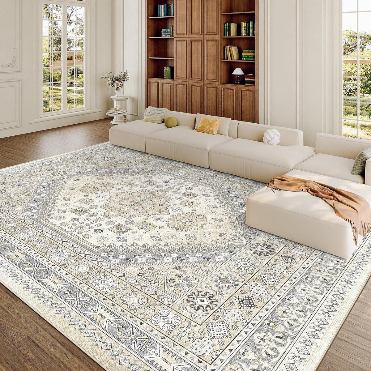 Vloerkleed - Oosterse Vloerbedekking - Woonkamer Decoratie - Vlekbestendig Ontwerp - 244 x