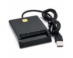 USB Smart eID Kaartlezer – USB2.0 Smart Card Reader voor MMC/SIM/ID/CAC Kaarten – Plug & Play voor Windows, Mac, Linux – Voor Bankieren en Identiteitscontrole