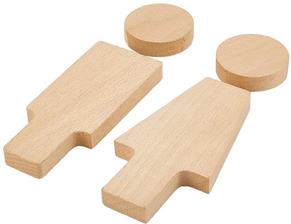 1 set 2 stuks houten toiletborden mannen en vrouwen badkamerborden mannen vrouwen toilet toilet identificatie toilet symbool label houten deurborden voor kantoorbedrijven