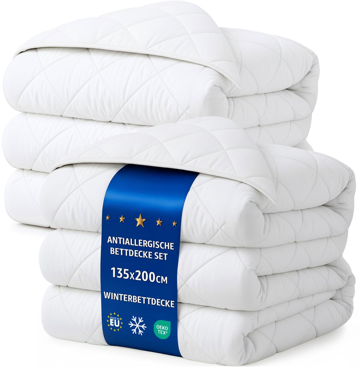 Dekbed zonder overtrek 200 x 135 cm - winterdekbed Gewatteerd en Microvezel dekbedden naar bed Set: 2 X Dekbed 135 x 200 cm Oeko-Tex