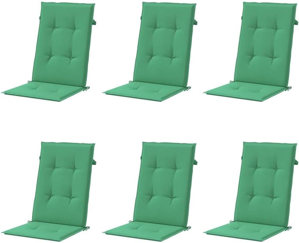 Tuinstoelkussens Hoge Rug - Buitenkussens Terraskussens - Comfortabel Zitten - Waterbestendig Polyester - 120x50x3 cm - Groen
