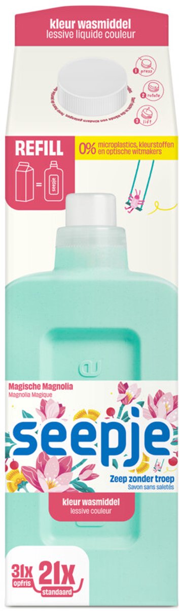 Seepje Wasmiddel Refill Pak Kleur - 945 ml