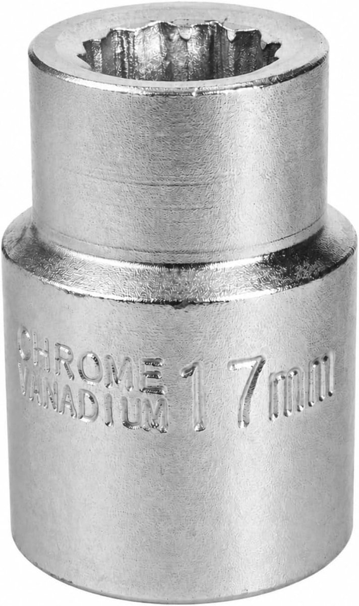Dopsleutel 17 mm 3/4 inch 12-kant voor professioneel gebruik, CR-MO materiaal, duurzaam en robuust