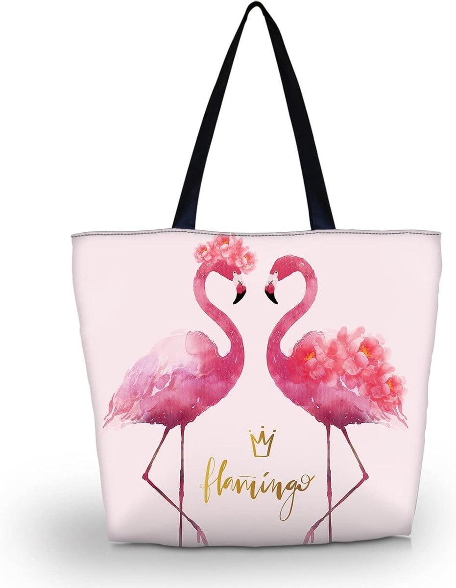 Vouwbare stoffen tas met kattenprint, ruime tote bag 43 x 35 x 10 cm, ideaal voor winkelen en dagelijks gebruik