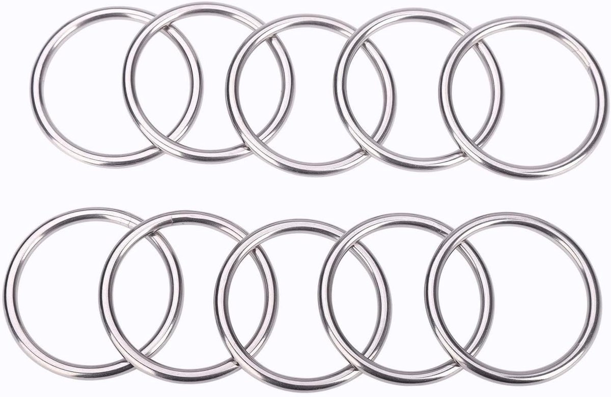 Set van 10 roestvrijstalen O-ringen 4 x 40 mm, weerbestendig, roestvrij en duurzaam voor diverse toepassingen
