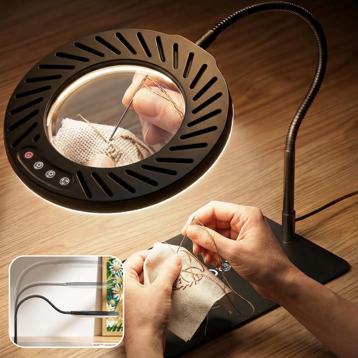 CLGP® Vergrootglas Met Licht - Leeslamp - Nauwkeurig Werk - Zwart