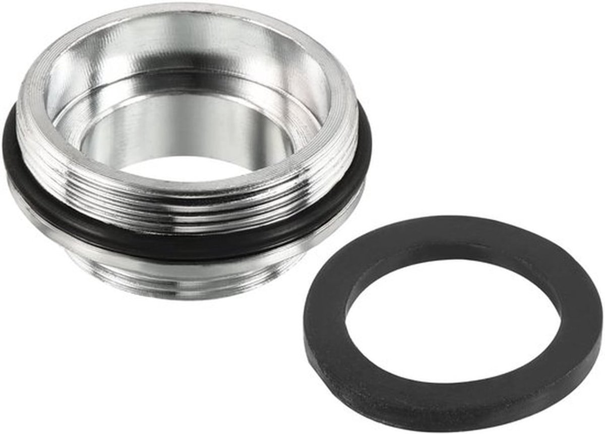 M28x1.0 naar M22x1.0 Mannetje Draad Faucet Adapter - Chroom Geplateerd Connector voor Tuinslang Waterfilter - Zilver