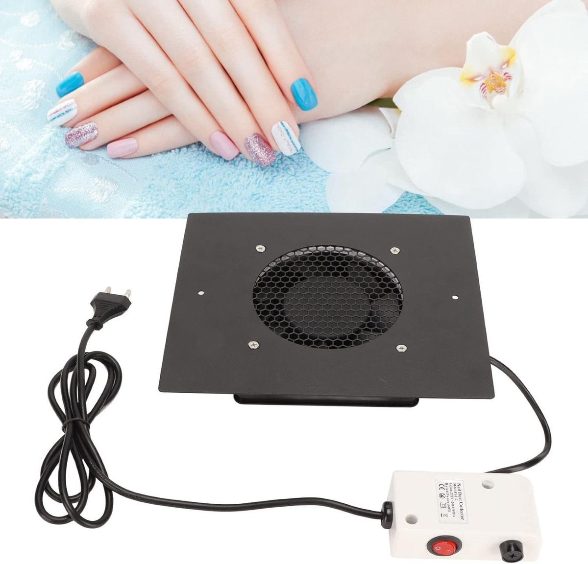 Krachtige Nageldust Collector en Stofzuiger voor Professionele Nagels, Manicure en Nagelkunst met Filter en EU Plug