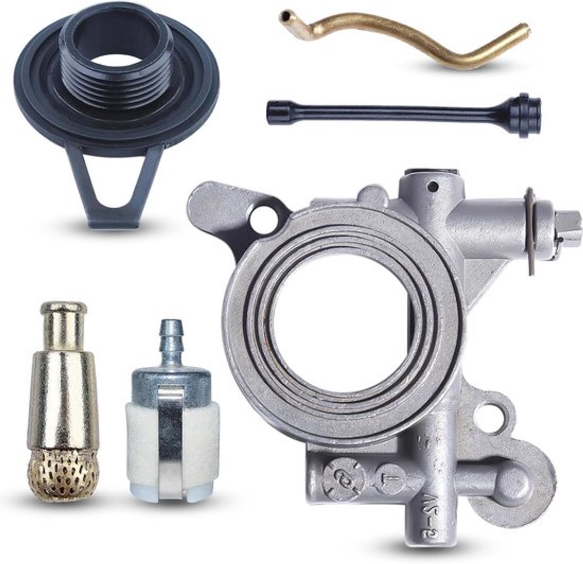 Olie Pomp Worm Gear Olie Slang Lijn Filter Kit voor Husqvarna 365 371 372 XP 372XP 362 Kettingzaag Vervangingsonderdelen