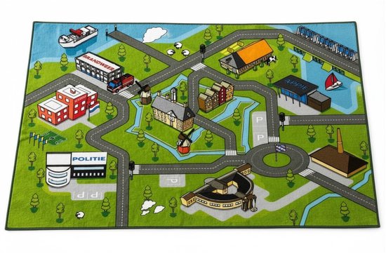 Speelkleed - - Speelkleed Stad - Verkeerskleed Kinderen - Antislip Onderkant - Wasbaar - 175x115 cm — afbeelding 5