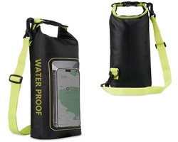 Waterdichte Tas - Dry Bag - Outdoor Activiteiten - Touchscreen Venster - 2 Liter - Zwart Groen