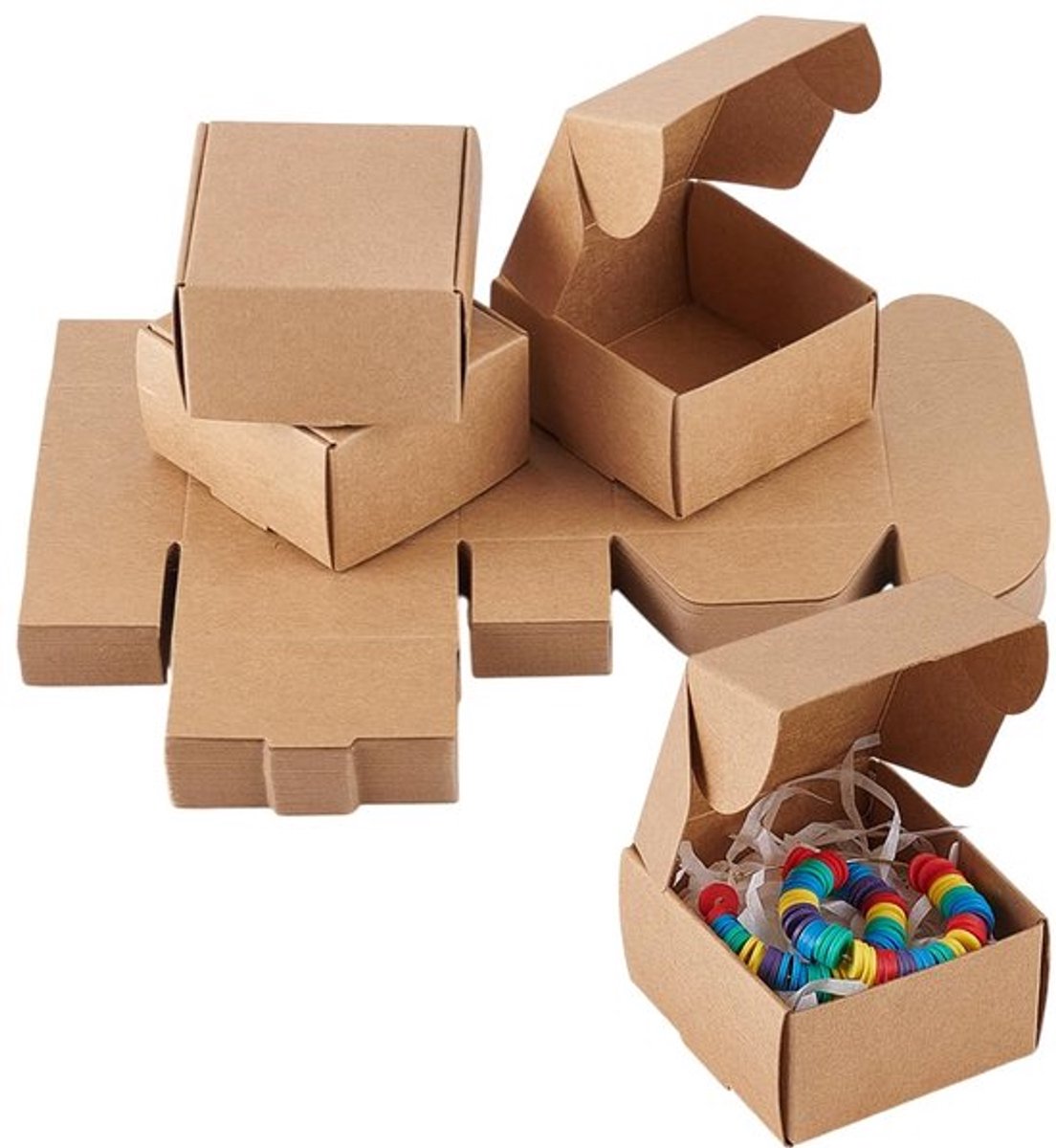 60 stuks kraftpapieren geschenkdozen voor sieraden