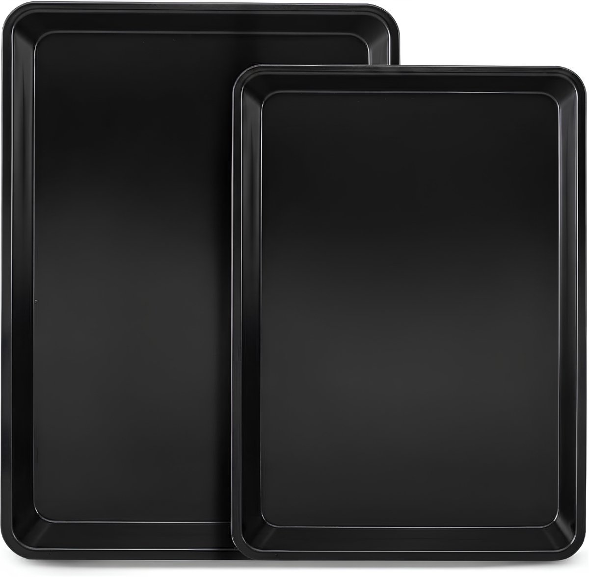 SNJY® Ovenplaat - Bakplaat Oven - Ovenrooster - 2 Stuks - 24,6 x 34,5 cm - 28 x 40 cm - Zwart