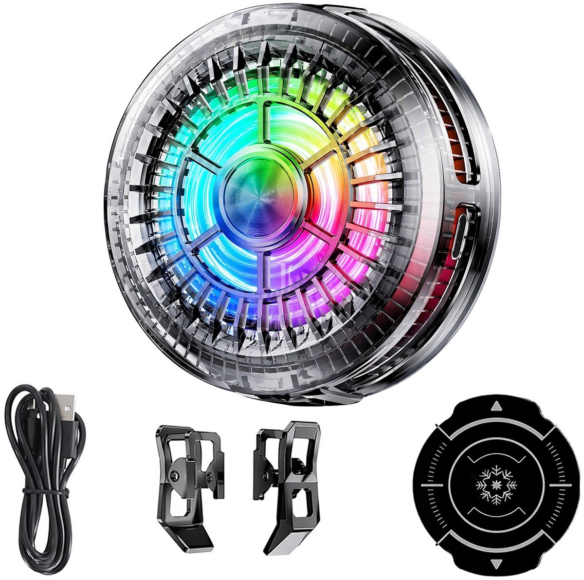zurabini - Magnetische telefoon koeler– 20W Smartphone Koeler met Halfgeleiderkoeling – Telefoonkoeler voor Gaming & Live Streaming – 2 Koelstanden – Ultradun 50 g – MagSafe & Clip Bevestiging – Geschikt voor 4–7,5 Inch Smartphones