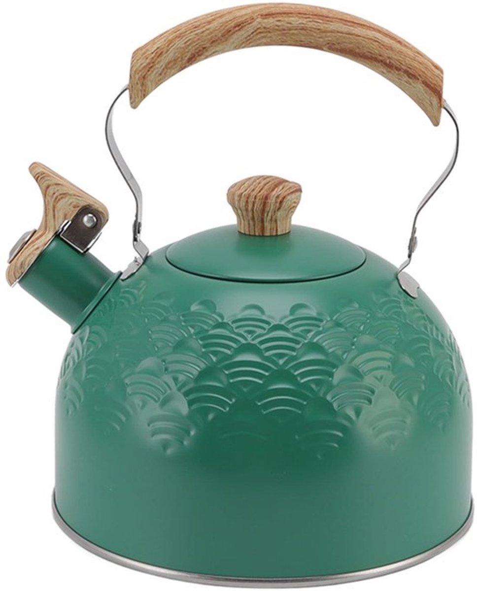 Theepot 2.5L RVS - Fluitketel met ergonomische anti-verbrande handgreep