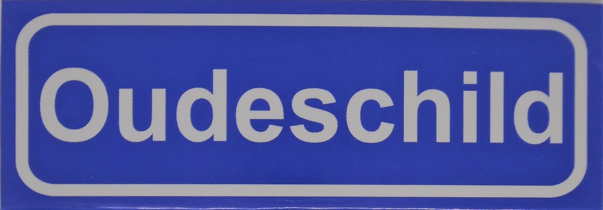 Souv© - magneet Plaatsnaambord Oudeschild