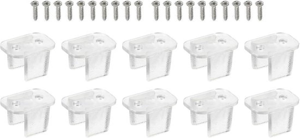 LED Neon Montage Clips Houder Montagebeugel Ondersteuning Bevestigingsklemmen - Siliconen LED Neon Strip Verlichting - Montage Clips - Geschikt voor 6mm tot 7mm - Transparant - Verpakking van 100 - Compatibel