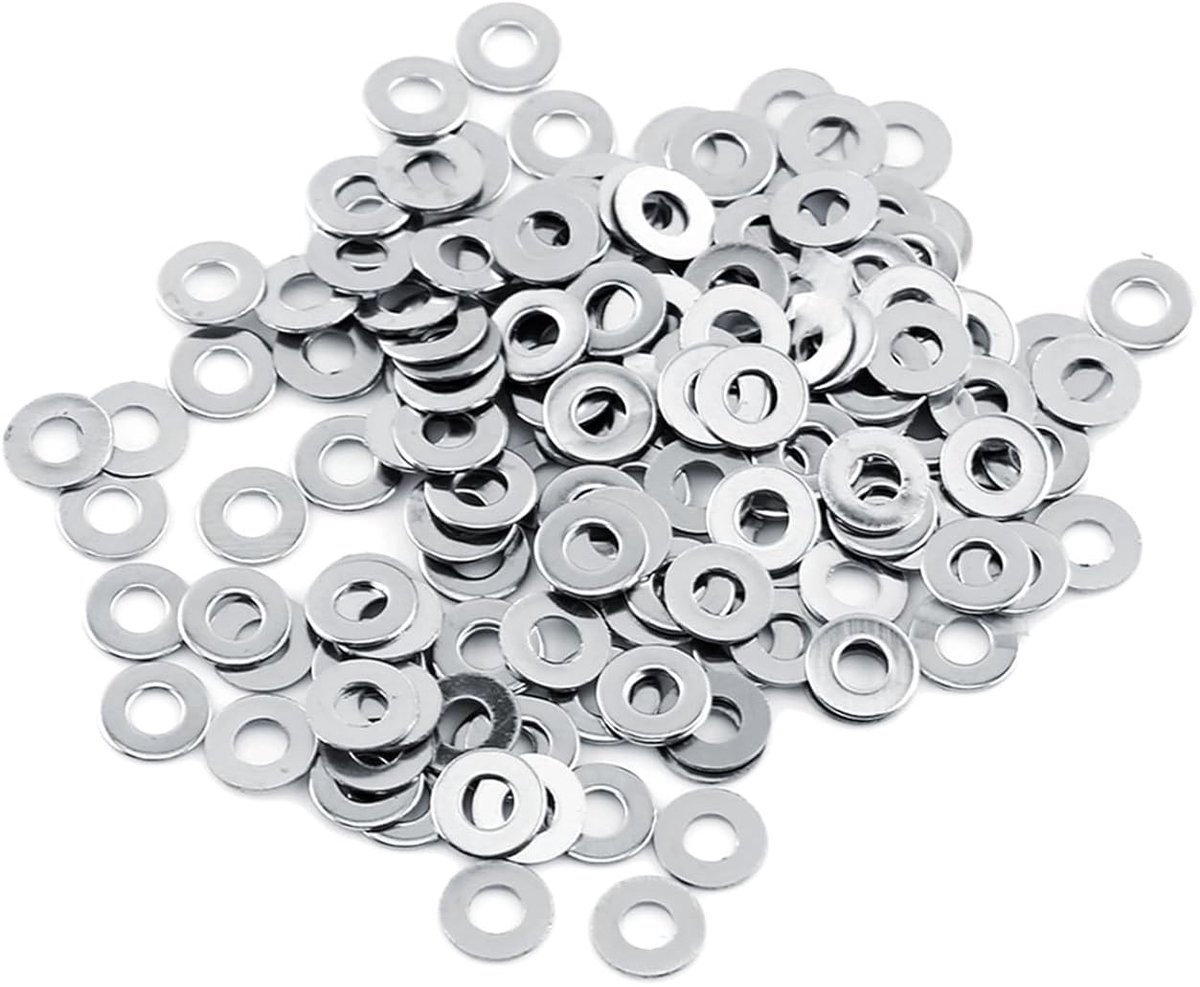 Ronde metalen onderleggers set van 100 stuks, M3-M10, roestvrij staal, voor bevestiging en reparatie