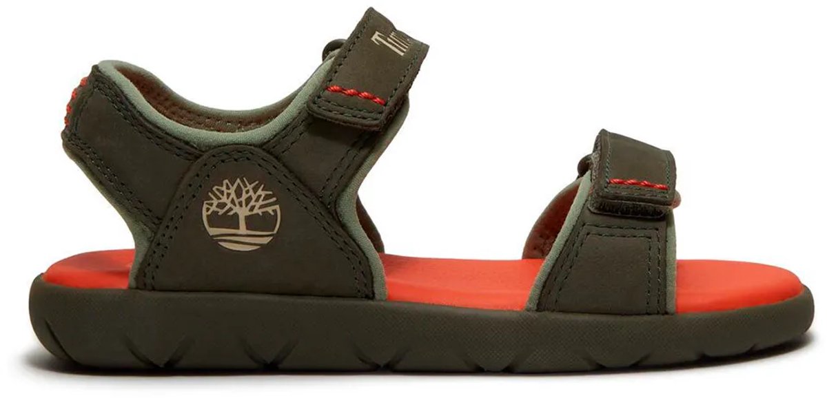 Timberland Perkins Row Backstrap Nubuck Jeugdsandalen Kinderen Groen