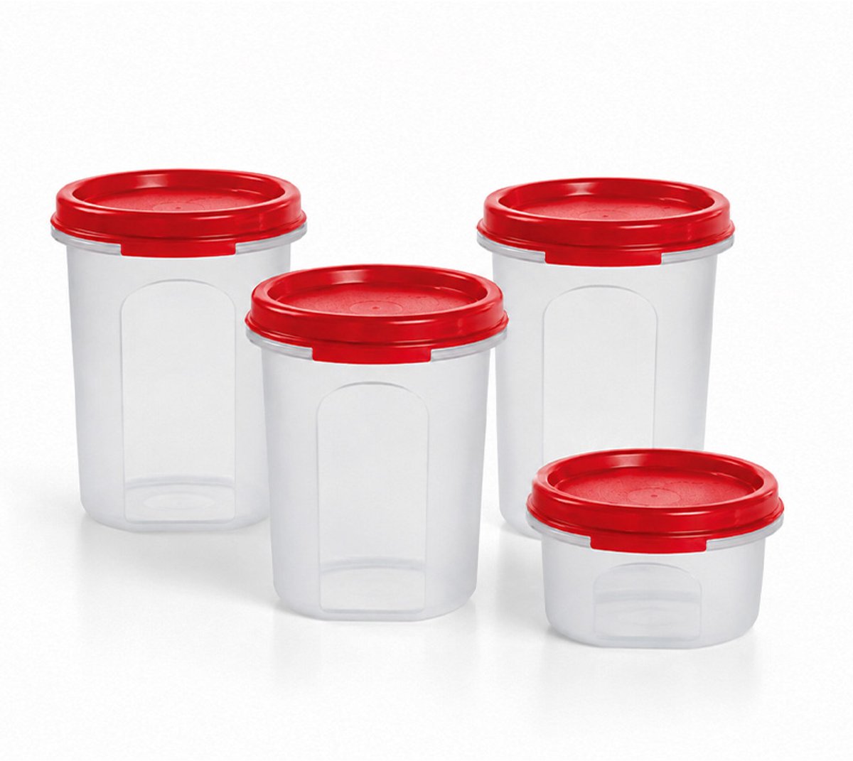 Tupperware Set ruimtespaarder rond met kleinste ruimtespaarder gratis!!