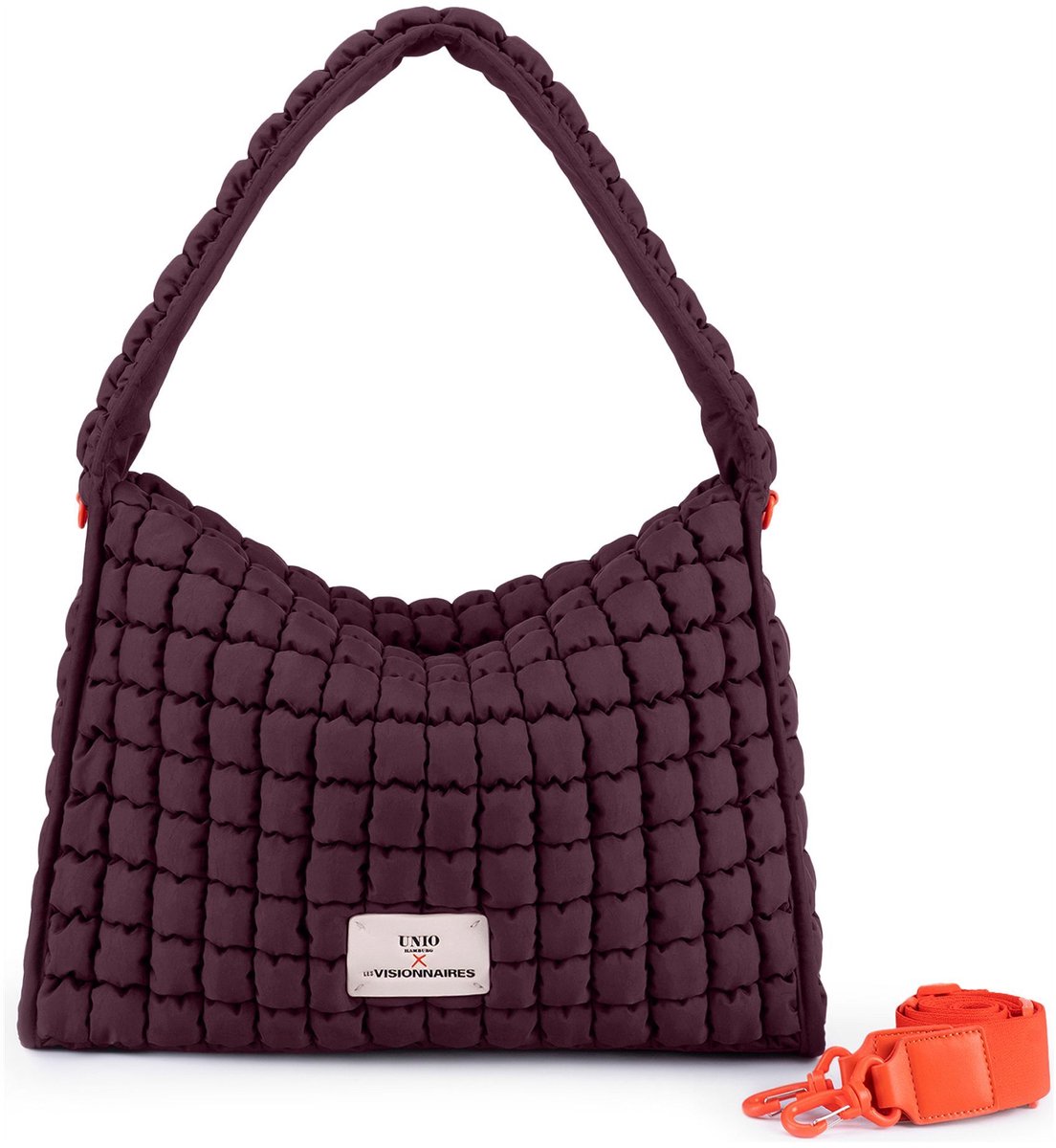 Unio Hamburg x Les Visionnaires schoudertas Bubble Unio Hobo Dark Wine (rood)paars